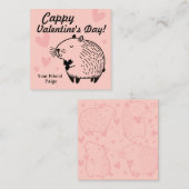 Carte D'accompagnement Cappy Saint-Valentin | Capybara Saint-Valentin (Devant / Derrière)