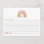 Carte D'accompagnement Capsule Temporelle Anniversaire 1 An Thème Bohème  (Devant)