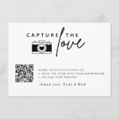 Carte D'accompagnement Capture de mariage moderne écriture Le Amour Code  (Devant)