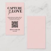Carte D'accompagnement Capture de mariage moderne l'amour Code QR (Devant / Derrière)