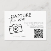 Carte D'accompagnement Capture de script moderne Le code QR d'amour (Devant)
