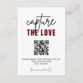 Carte D'accompagnement Capture de script moderne Le code QR d'amour (Devant)