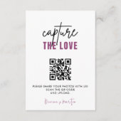 Carte D'accompagnement Capture de script moderne Le code QR d'amour (Devant)