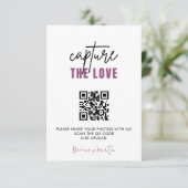 Carte D'accompagnement Capture de script moderne Le code QR d'amour (Debout devant)