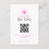 Carte D'accompagnement Capture de script moderne Le code QR d'amour (Devant)