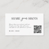 Carte D'accompagnement Capture de script moderne Le code QR d'amour (Devant)