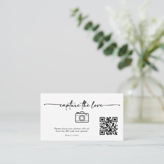 Carte D'accompagnement Capture de script moderne Le code QR d'amour (Debout devant)
