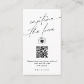 Carte D'accompagnement Capture de script moderne Le code QR d'amour (Devant)