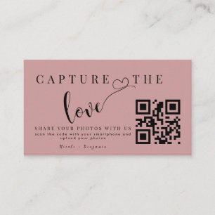 Carte D'accompagnement Capture personnalisée Le code Qr Mariage d'amour