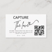 Carte D'accompagnement Capture personnalisée Le code Qr Mariage d'amour (Devant)