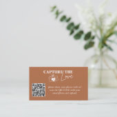 Carte D'accompagnement Capture personnalisée Le code Qr Mariage d'amour (Debout devant)