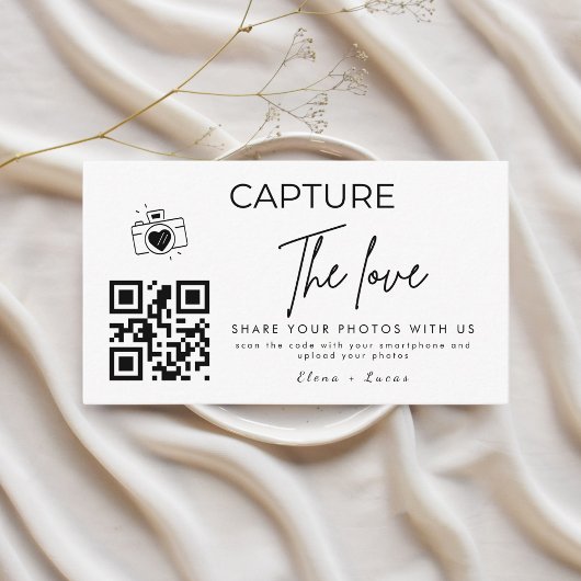 Carte D'accompagnement Capture Personnalisée Mariage Amour Code Qr