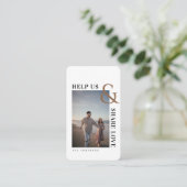 Carte D'accompagnement Capture photo moderne et élégante Code QR Love (Debout devant)