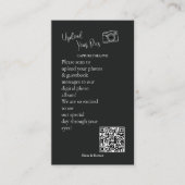 Carte D'accompagnement Capture The Love QR code Wedding Guest Photo Share (Devant)