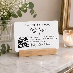 Carte D'accompagnement Capturer le code QR de l'amour, enseignes de photo