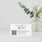 Carte D'accompagnement Capturer le code QR de l'amour, enseignes de photo (Debout devant)