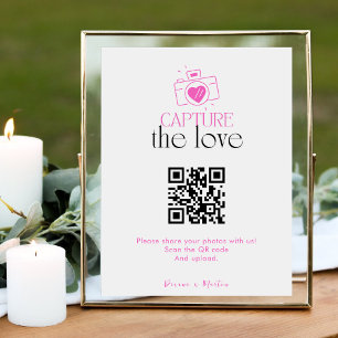 Carte D'accompagnement Capturez l'amour avec un code QR de script moderne