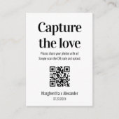 Carte D'accompagnement Capturez l'amour avec un code QR écriture moderne (Devant)