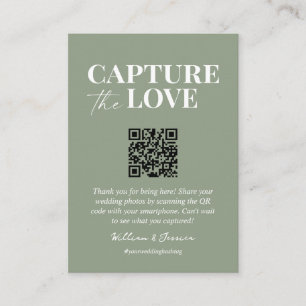 Carte D'accompagnement Capturez l'amour code QR partage photo mariage