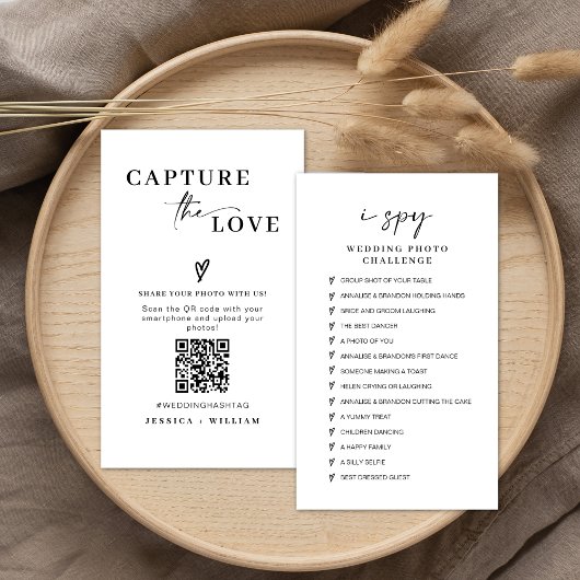 Carte D'accompagnement Capturez l'amour de mariage Code Qr