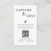 Carte D'accompagnement Capturez l'amour de mariage Code Qr (Devant)