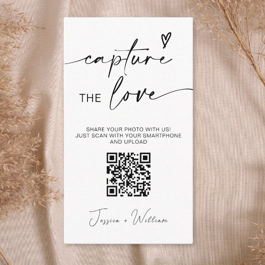 Carte D'accompagnement Capturez l'amour mariage Code Qr