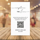 Carte D'accompagnement Capturez l'amour mariage moderne Code Qr