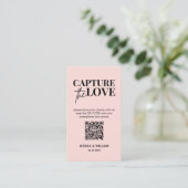 Carte D'accompagnement Capturez l'amour mariage moderne Code Qr (Debout devant)