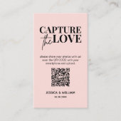 Carte D'accompagnement Capturez l'amour mariage moderne Code Qr (Devant)