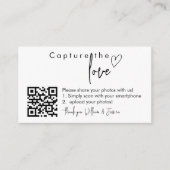 Carte D'accompagnement Capturez le code QR d'amour, Signes photo Mariages (Devant)