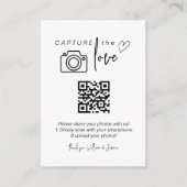 Carte D'accompagnement Capturez le code QR d'amour, Signes photo Mariages (Devant)
