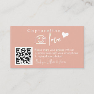 Carte D'accompagnement Capturez le code QR d'amour, Signes photo Mariages