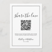 Carte D'accompagnement Capturez le Mariage de l'invité d'amour Photo QR C (Devant)