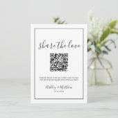 Carte D'accompagnement Capturez le Mariage de l'invité d'amour Photo QR C (Debout devant)