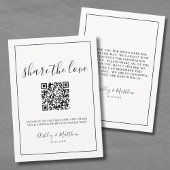 Carte D'accompagnement Capturez le Mariage de l'invité d'amour Photo QR C