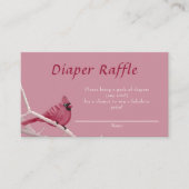 Carte D'accompagnement Cardinal rose Baby shower Déchets Raffle (Devant)
