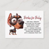 Carte D'accompagnement Caricatures de chien mignon Baby shower Garçon (Devant)