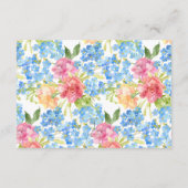 Carte D'accompagnement Carnations & Forget Me Nots Détails du Mariage (Dos)