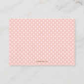 Carte D'accompagnement Carnet de Baby showers de lapin rose Insérer une c (Dos)