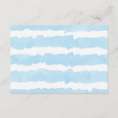 Carte D'accompagnement Carnets de coeur bleu aquarelle simples pour bébé (Dos)