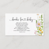 Carte D'accompagnement Carnets de fleur sauvage d'aquarelle pour bébé (Devant)