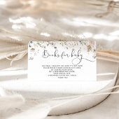 Carte D'accompagnement Carnets de fleur sauvage d'aquarelle pour bébé