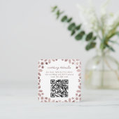 Carte D'accompagnement Carreaux Marocains Marron Code QR Mariage (Debout devant)