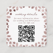 Carte D'accompagnement Carreaux Marocains Marron Code QR Mariage (Devant)