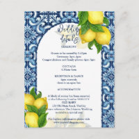 Carrelage bleu citron Amalfi Positano Détails mari