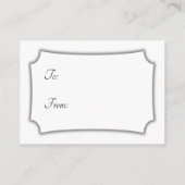 Carte D'accompagnement Carte-cadeau de douche pour un présent de mariage (Dos)