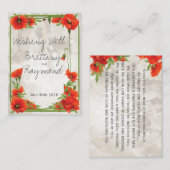 CARTE D'ACCOMPAGNEMENT CARTE-CADEAU INSERTION PUITS À SOUHAITS AVEC COQUE (Devant / Derrière)