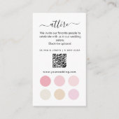 Carte D'accompagnement Carton de code vestimentaire pour mariage rose (Devant)