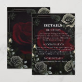 Carte D'accompagnement Carton de détails de mariage gothique Halloween (Devant / Derrière)