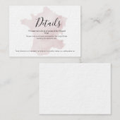 Carte D'accompagnement Carton de détails de mariage silhouette aquarelle  (Devant / Derrière)